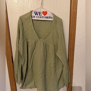 Olive/sage Green Women's tunic Top